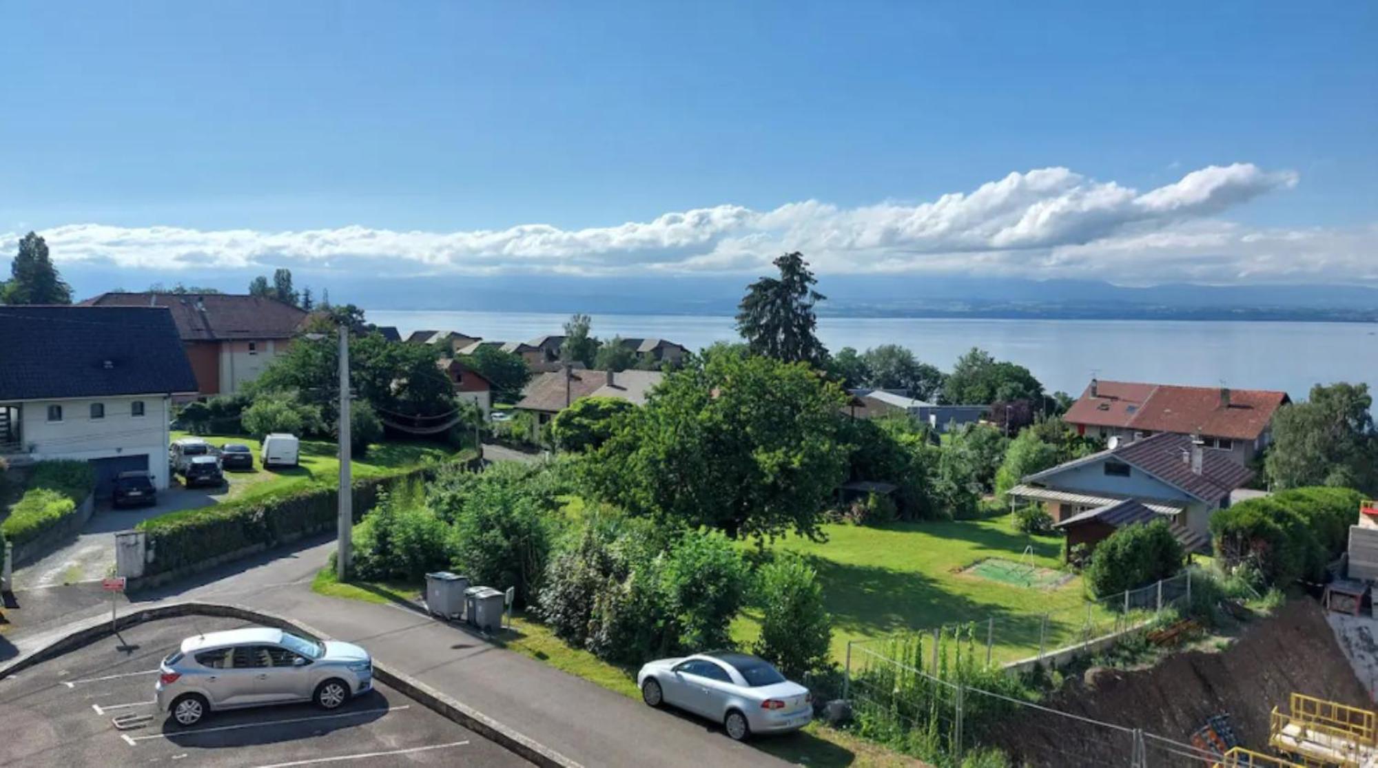 אוויאן-לה-באן Appart Cosy Avec Vue Sur Le Lac Leman מראה חיצוני תמונה